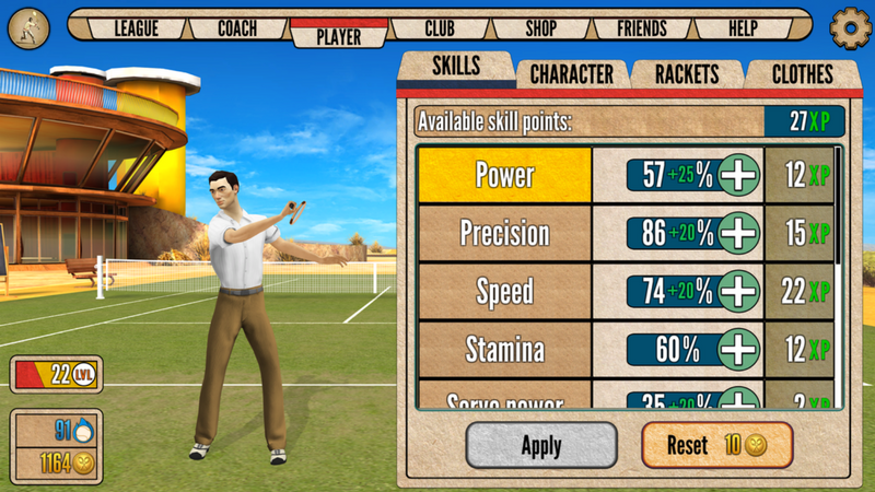 android tennis game
